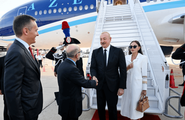Prezident İlham Əliyev işgüzar səfərlə İtaliyadadır