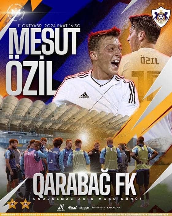 Əfsanəvi futbolçu Məsut Özil bu həftə Bakıya gəlir - “Qarabağ” rəsmən açıqladı