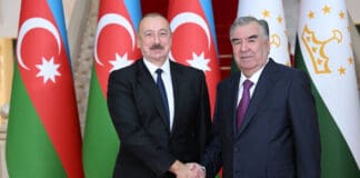 Prezident İlham Əliyev Tacikistan Prezidenti Emoməli Rəhmona