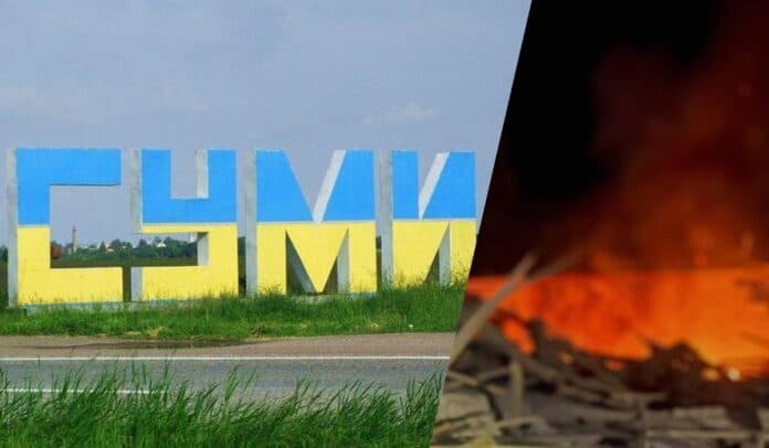 Sumı şəhərində yaşayış binasına raket düşüb