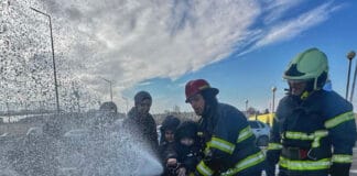 Sumqayıtda yanğınsöndürənlər uşaqları təlim etdi