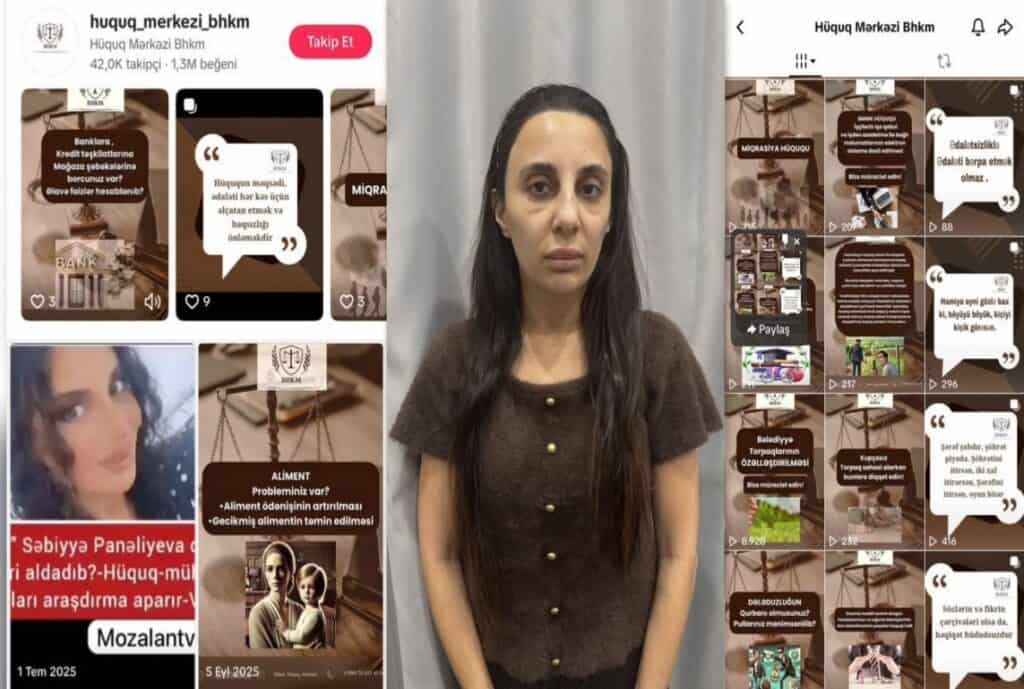 TikTok-da saxta hüquqşünas 450 min manat dələduzluqda saxlanıldı