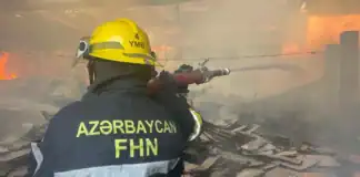 Bakıda 9 mərtəbəli binada yanğın