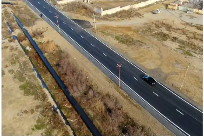 Masazırda 2 km-lik yol əsaslı təmir olundu