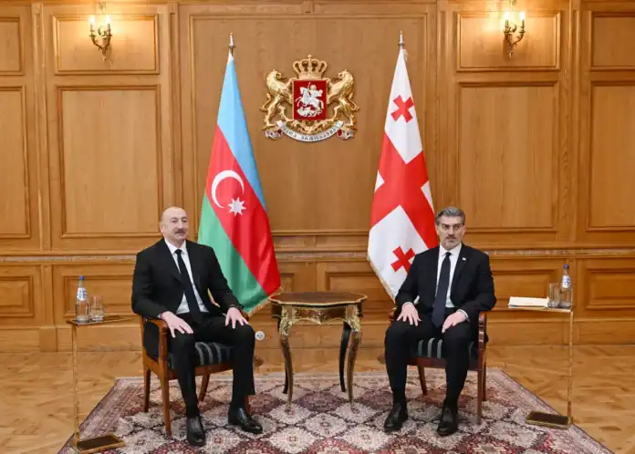 İlham Əliyevlə Mixail Kavelaşvilinin təkbətək görüşü olub