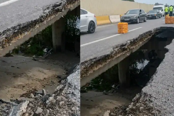 Bakı–Ələt yolunda körpü çökdü, tıxac yarandı